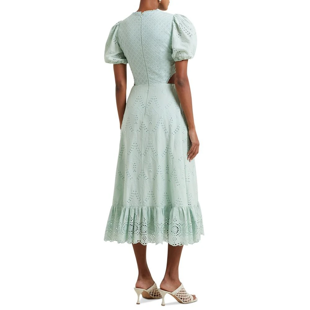 French Connection Women's Esse Eyelet Cutout Puff-Sleeve Cotton Midi Dress - Dresses & Skirts - Free Shipping - BeyondStyle French Connection Women's Esse Eyelet Cutout Puff-Sleeve Cotton Midi Dress - Dresses & Skirts - Free Shipping - BeyondStyle