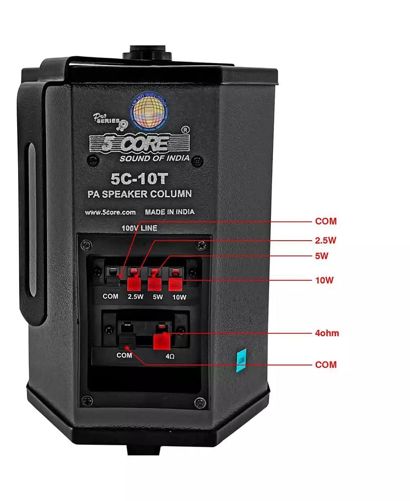 5 Core Outdoor Speakers Stereo In Wall 100W Peak Passive Home Audio System 4