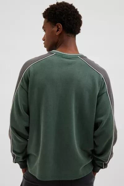 Shop iets frans… Retro Paneled V-Neck Sweatshirt on Sale at