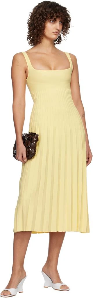 Staud Yellow Ellison Midi Dress 4