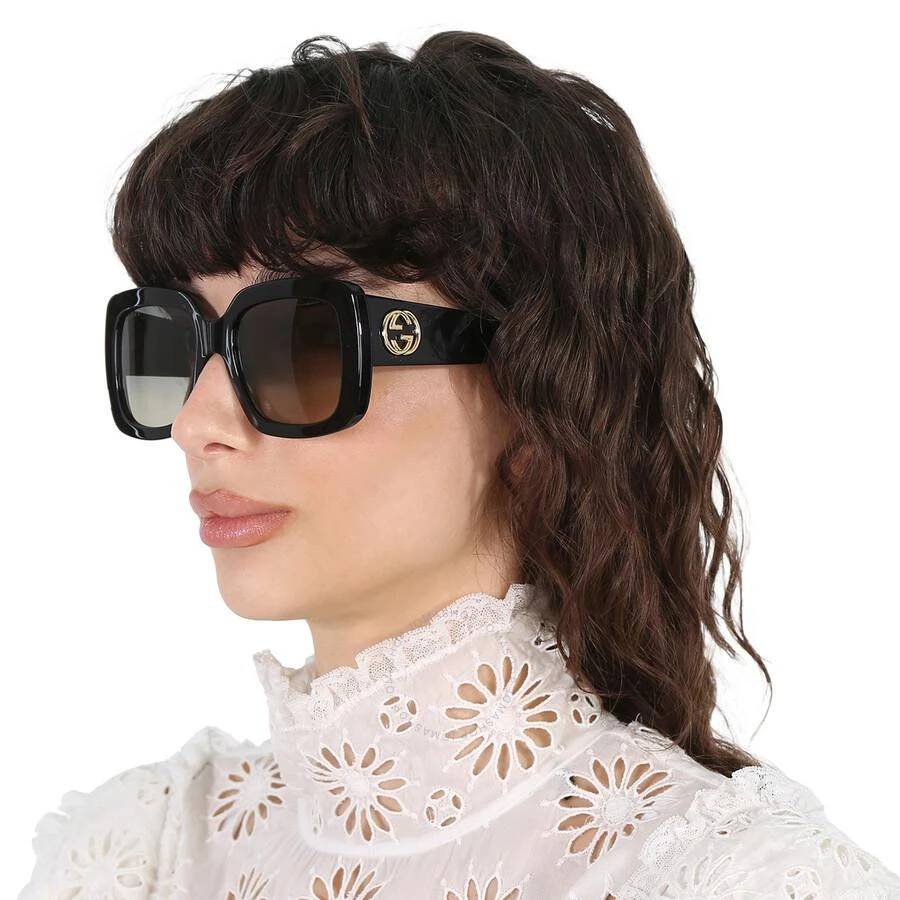 Gucci Gradient Grey Square Ladies Sunglasses GG0141SN 001 53 2