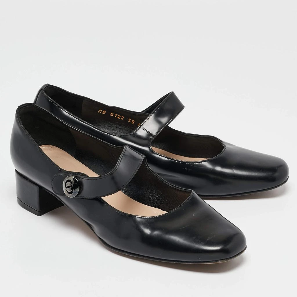 Dior Dior Black Leather D-Doll Mary Jane Pumps Size 38 5
