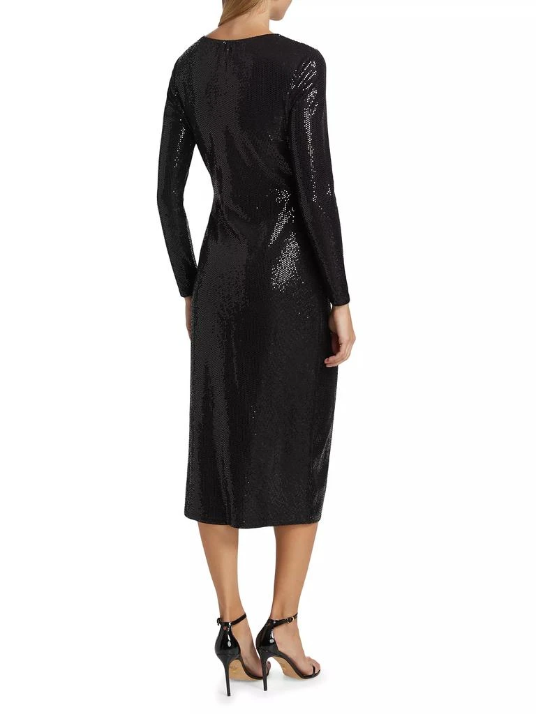 Michael Kors Sequined Shirred Jersey Cocktail Dress 5