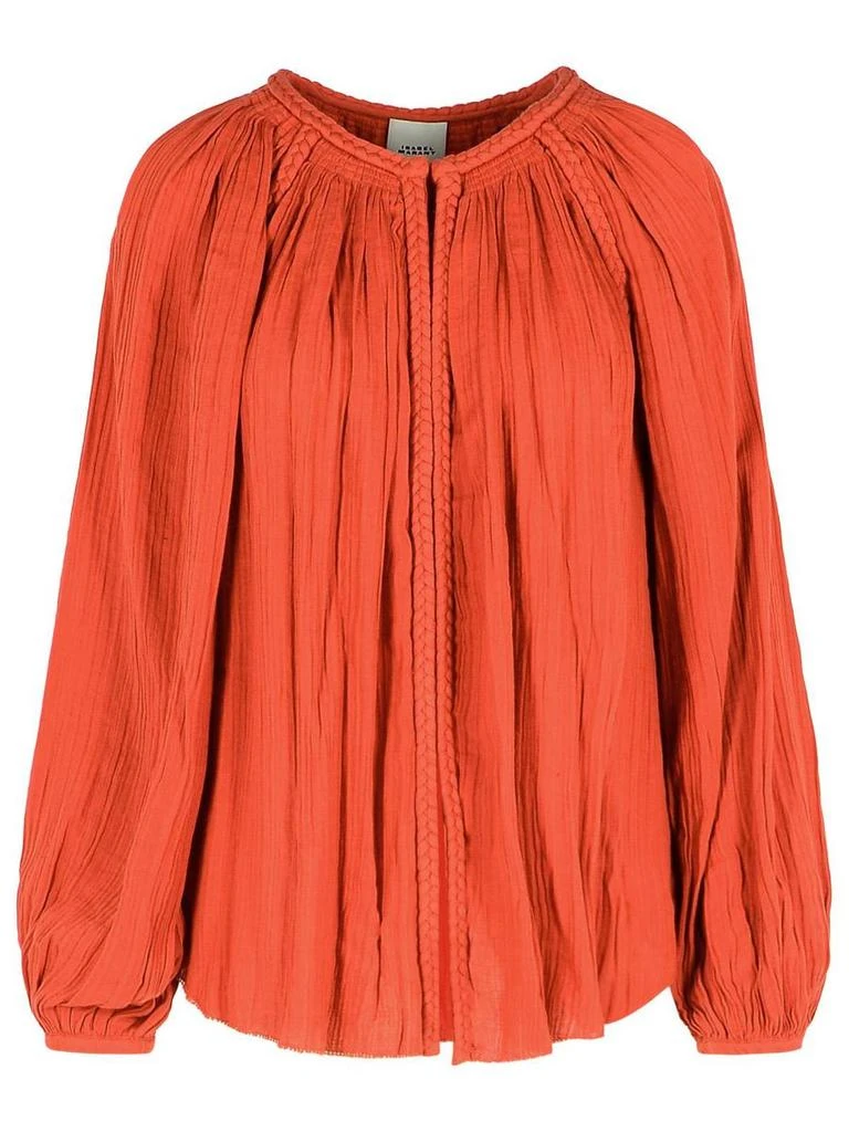 Isabel Marant Isabel Marant 'Jenna' Orange Cotton Blouse 1