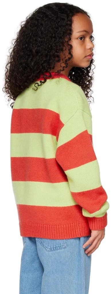 Acne Studios Kids Red & Green Jacquard Sweater 3