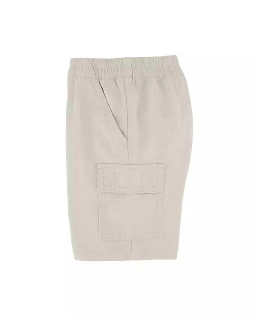 KIDS HEADQUARTERS Baby Boys 2-Piece Short Sleeve Palm Print Poplin Shirt and Twill Cargo Shorts Set 3