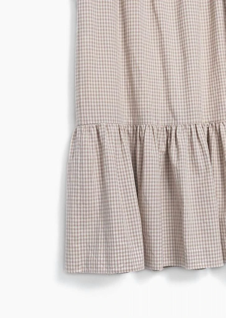 MOD REF Gingham Dress In Taupe 4