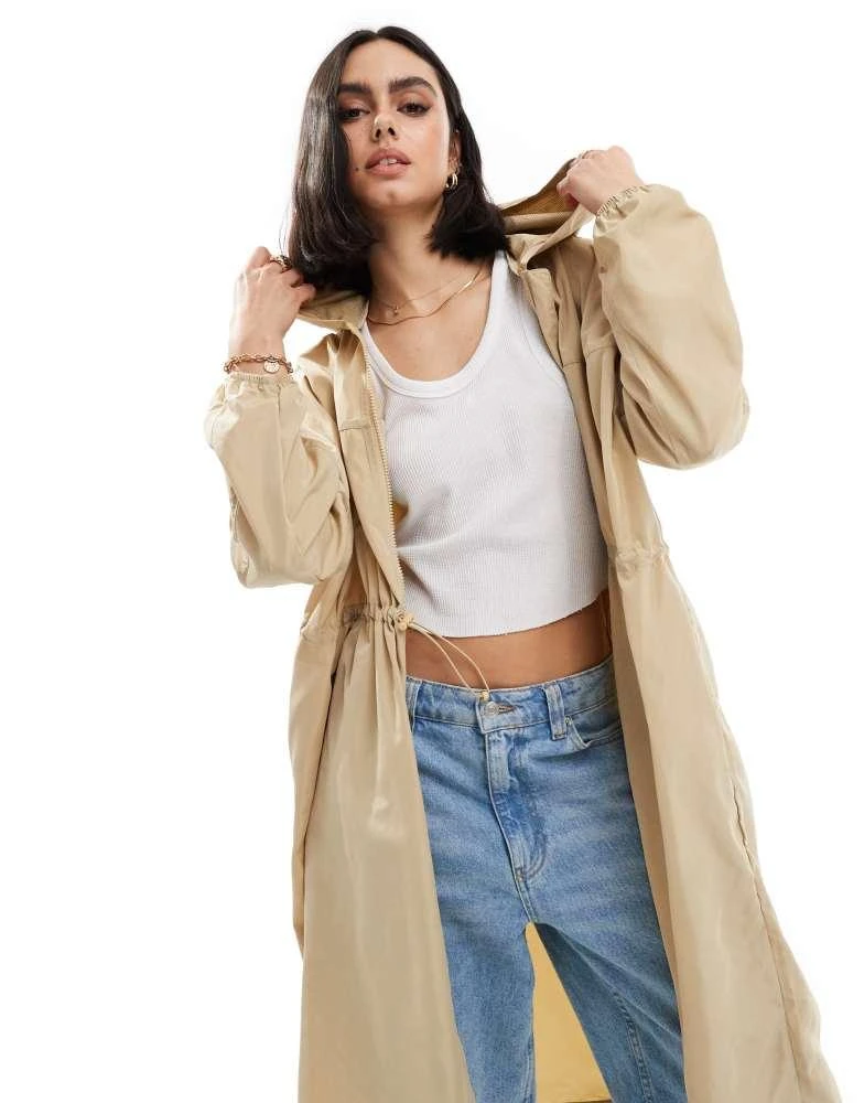 Threadbare Threadbare festival 2 in 1 rain mac in stone 2