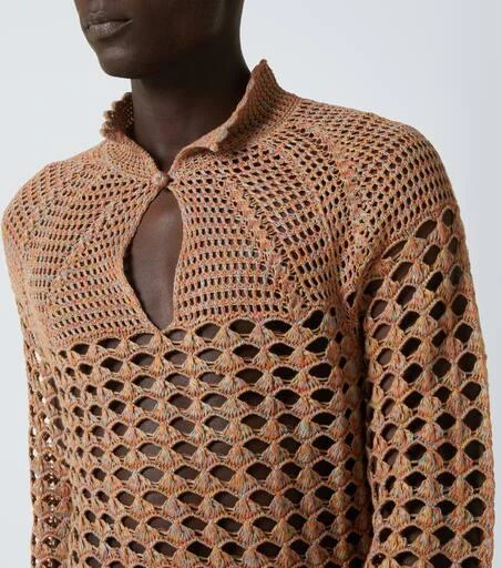 Valentino Open-knit linen and cotton sweater 5
