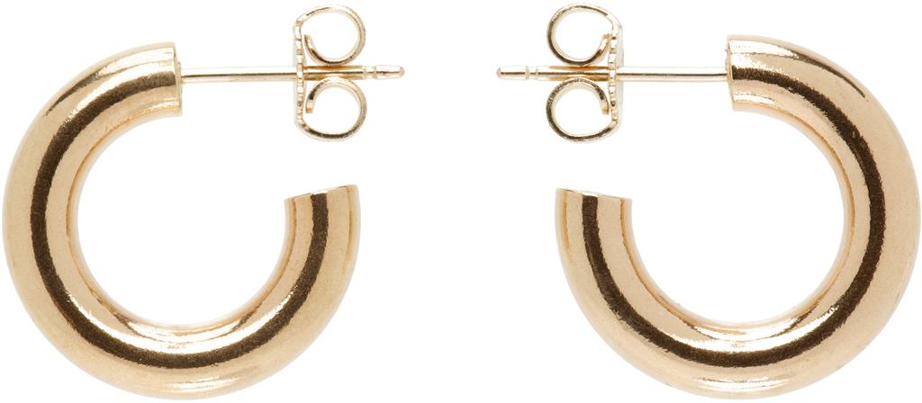 Laura Lombardi Gold Mini Curve Earrings