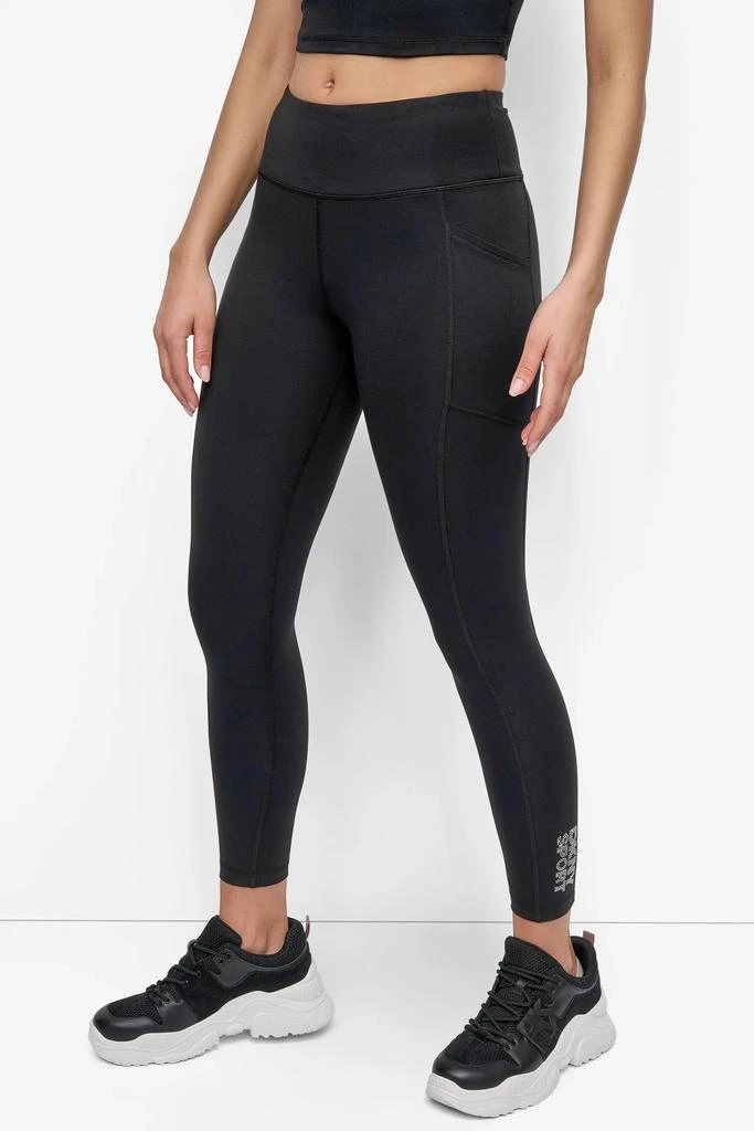 DKNY LOGO-EMBELLISHED 7/8-LENGTH LEGGING 1