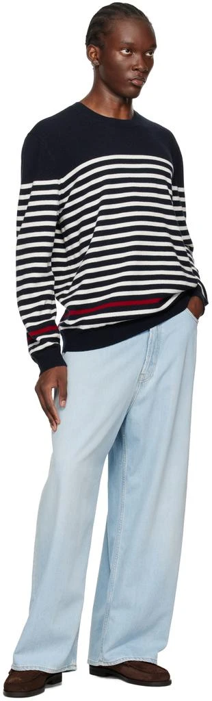 A.P.C. Navy & White Bobby Sweater 4