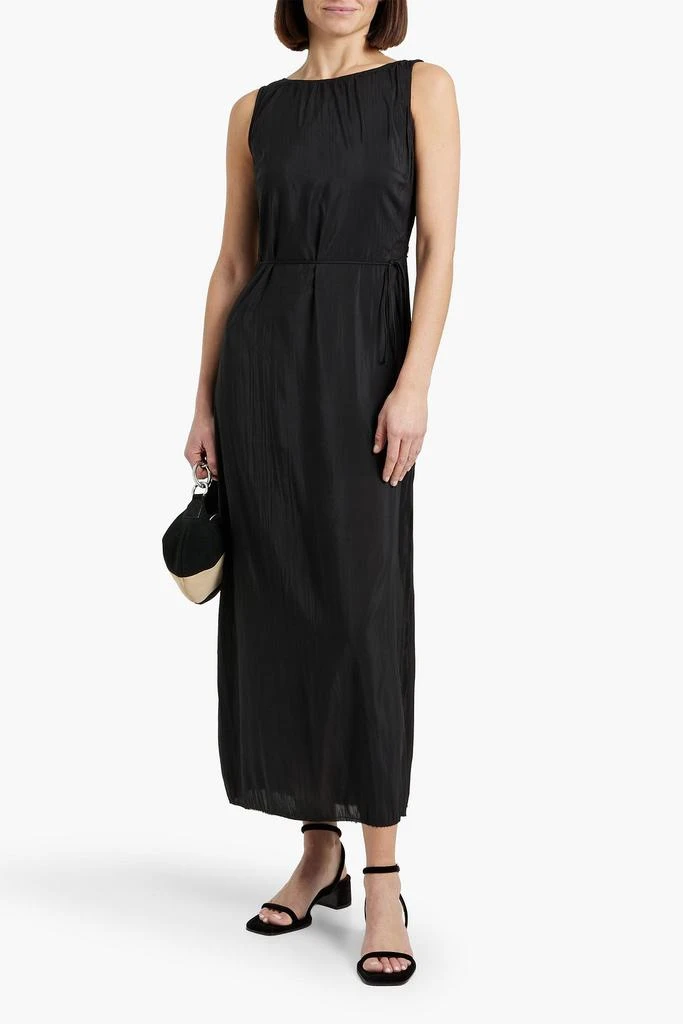 Solid & Striped The Lou crinkled crepe de chine midi dress 2