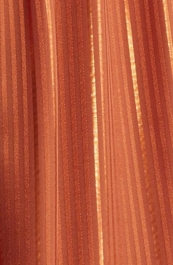 julia jordan Metallic Stripe Tiered Midi Dress 6