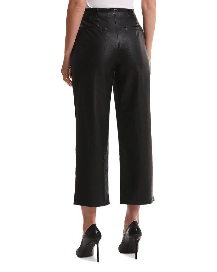 Bagatelle Faux Leather High Rise Wide Leg Cropped Pants