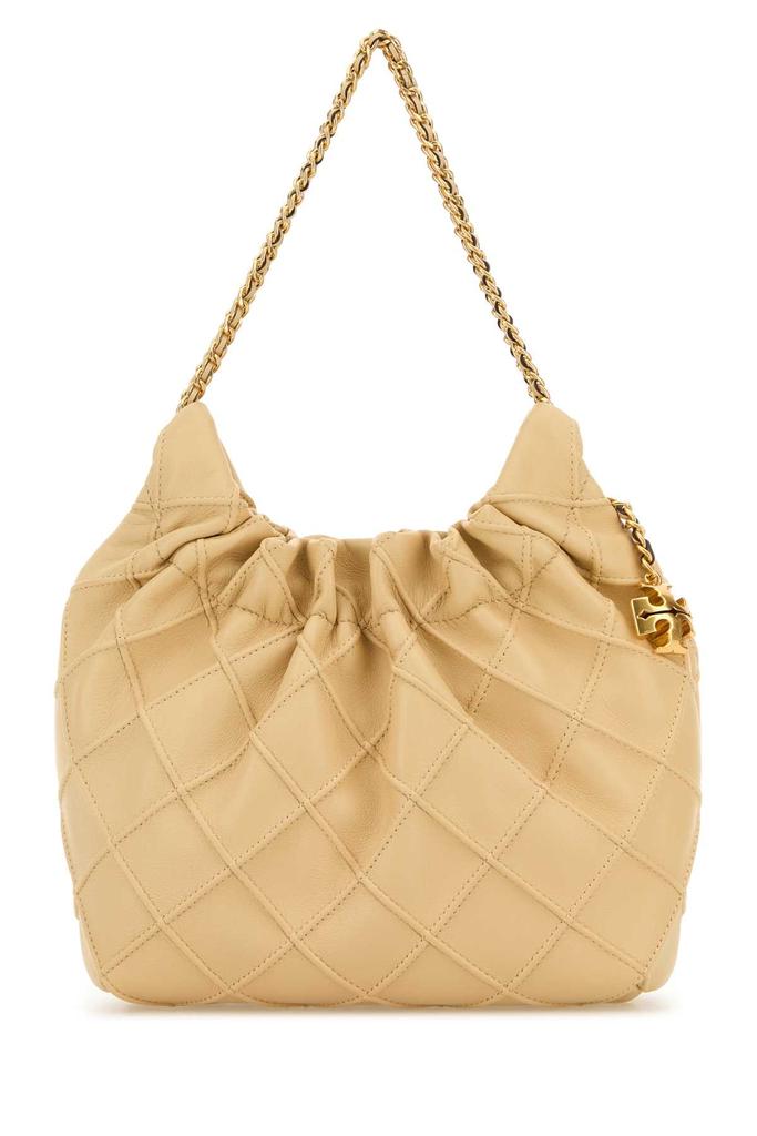 トートバッグ TORY BURCH Beige Leather Mini Fleming Handbag Tory Burch BEIGE LEATHER MINI FLEMING HANDBAG - Tote Bags