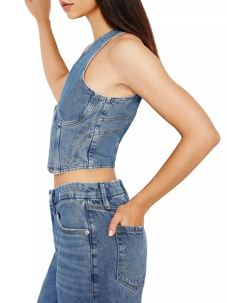 Good American Denim Cropped Vest Top 5
