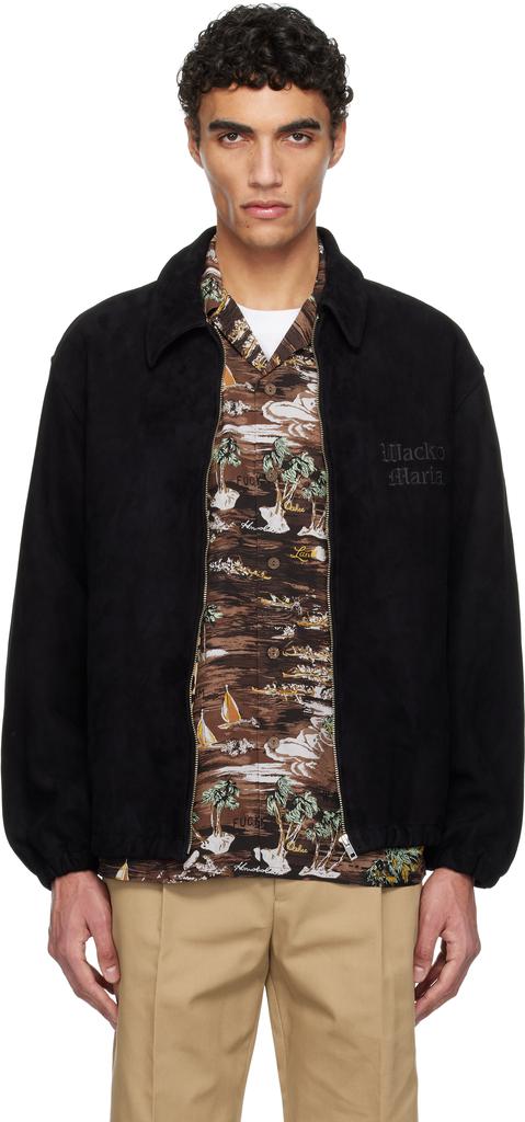 Wacko Maria Black 50's Suede Jacket