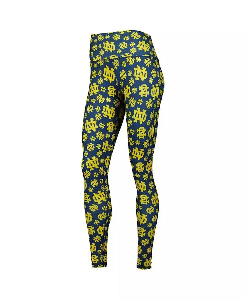 ZooZatz Women's Navy Notre Dame Fighting Irish Team Stacked Mascot Leggings 2