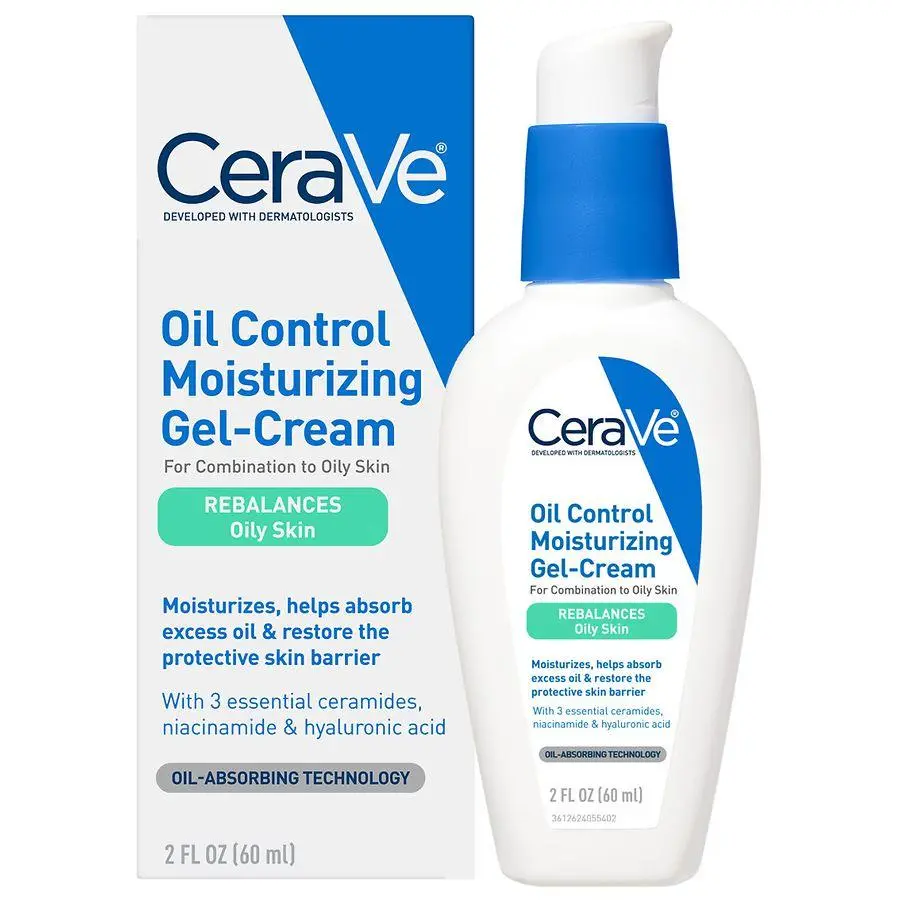 CeraVe Oil Control Moisturizing Gel-Cream Face Moisturizer for Combination to Oily Skin