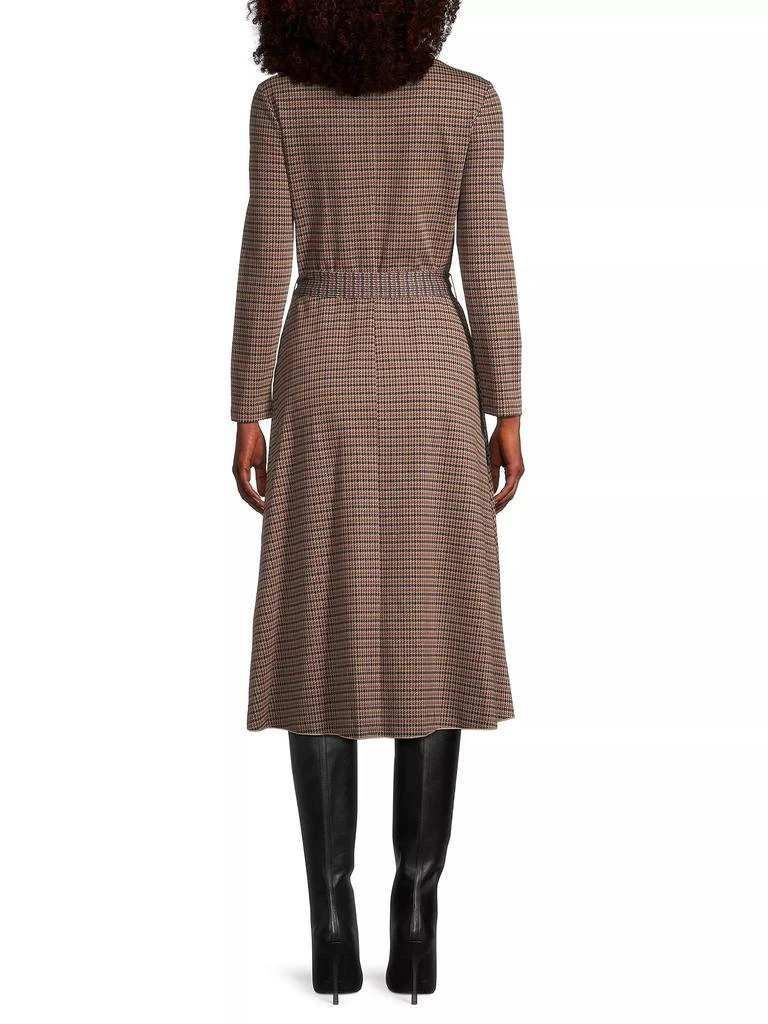 Weekend Max Mara Plaid Cotton-Blend Tie-Waist Midi-Dress 5