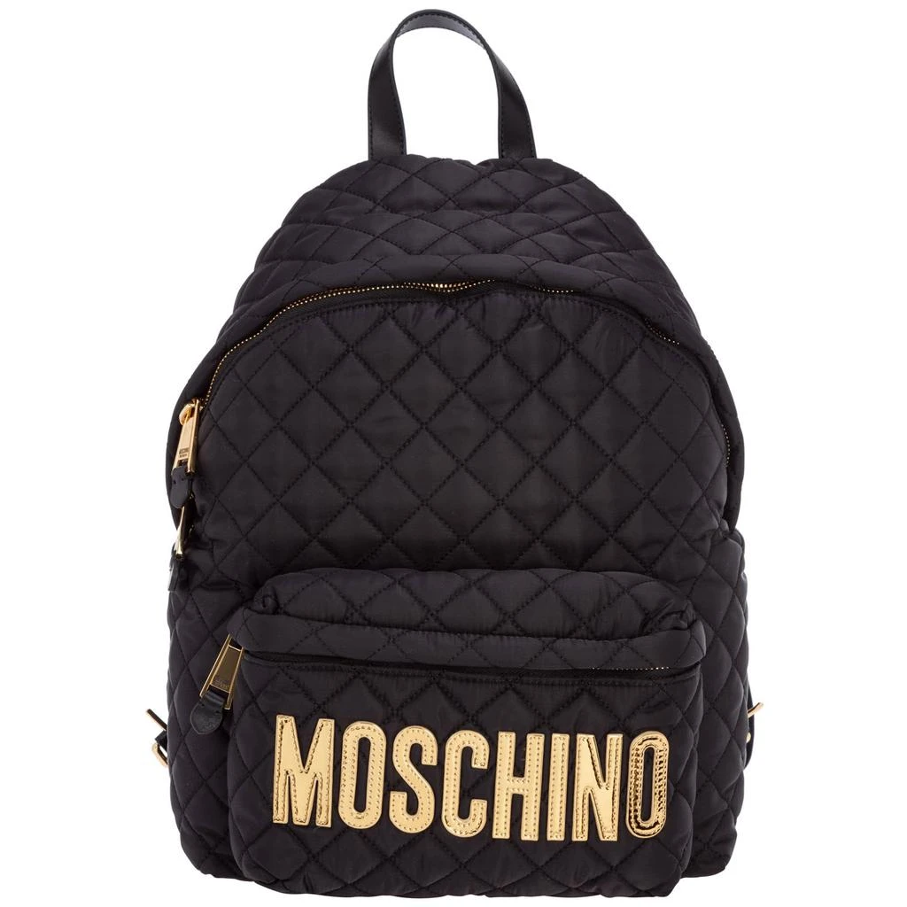 Moschino Moschino Logo Plaque Quilted Backpack 1