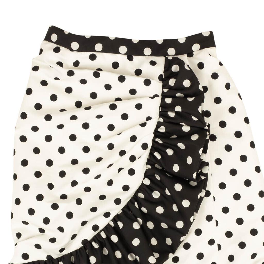 rodarte Rodarte Polka Dot Ruffle Skirt - White/Black
