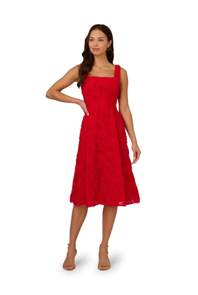Adrianna Papell Soutache rosette midi dress 5