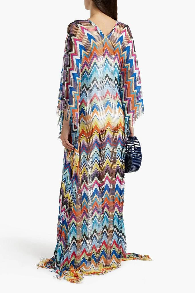Missoni Fringed metallic crochet-knit maxi dress 3