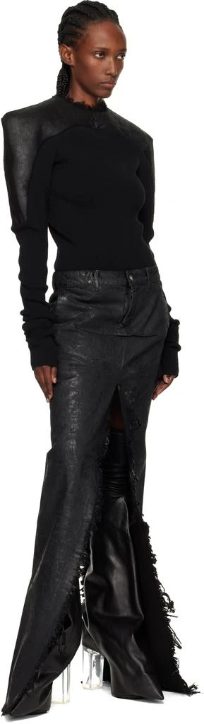 Rick Owens Black Concordians Runway Girdered Reversible Sweater 4