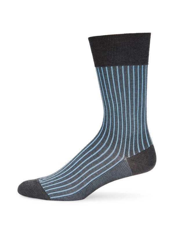 FALKE Oxford Striped Crew Socks 1
