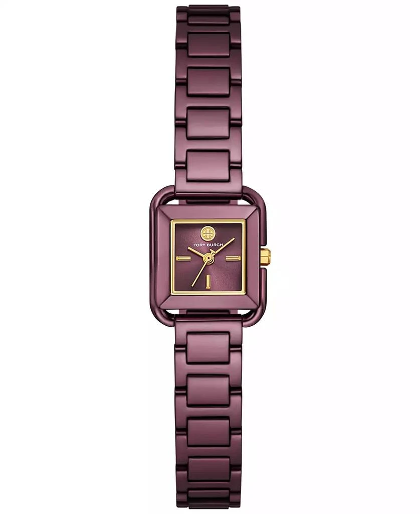Tory Burch Women's The Kira Square Purple Stainless Steel Bracelet Watch 18mm 1