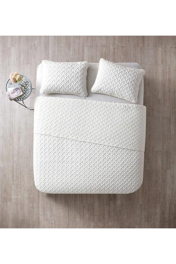 VCNY Home Nina Embossed Basketweave Quilt Set - Twin 5