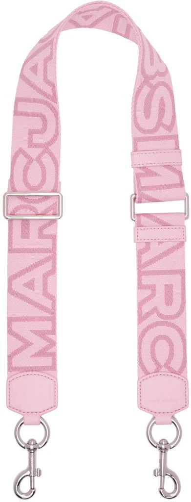 Marc Jacobs Pink 'The Outline Logo Webbing' Shoulder Strap 1