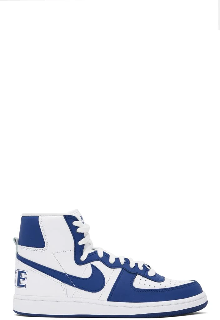 Comme des Garcons Blue & White Nike Edition Terminator High Sneakers 1