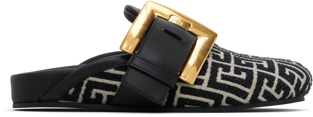 Balmain Black
Beige Anthem Mule Loafers 1