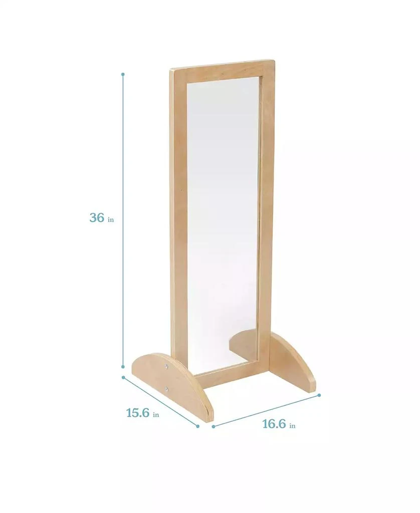 ECR4Kids Toddler Single-Sided Bi-Directional Mirror, Natural 4