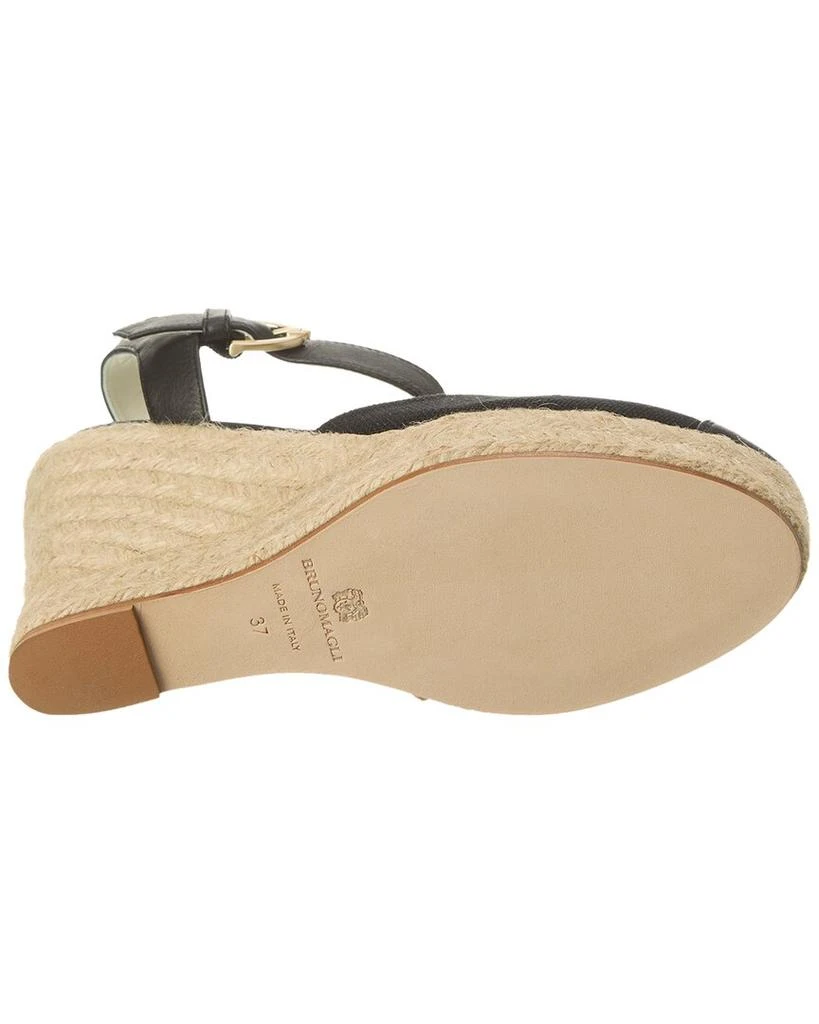 Bruno Magli Marella Canvas & Leather Wedge Sandal 4