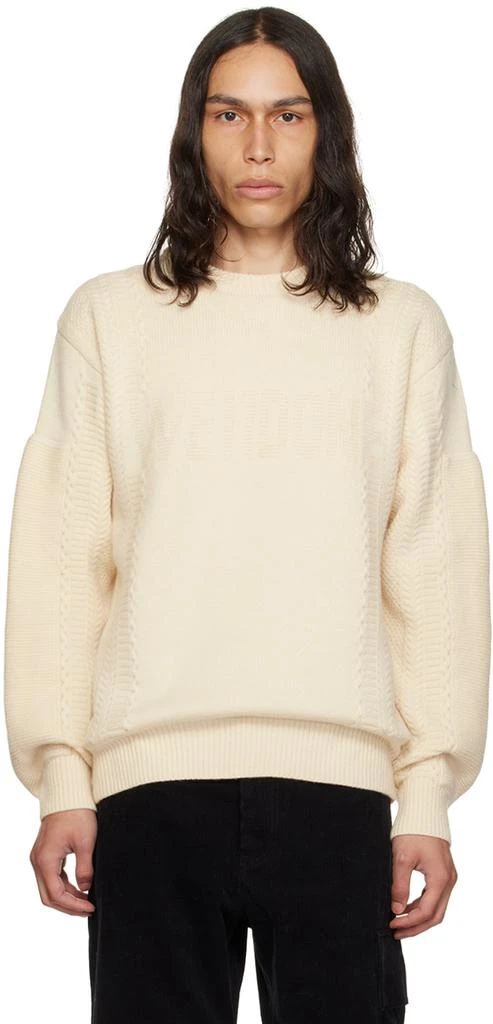 We11done Off-White Square Patch Sweater 1