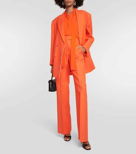 Valentino Scarf neckline silk shirt 2