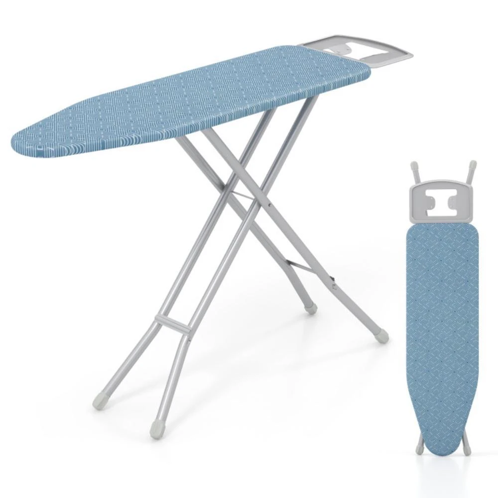 Costway Full Size Ironing Board with Iron Rest and 7-Level Height-Gray 2