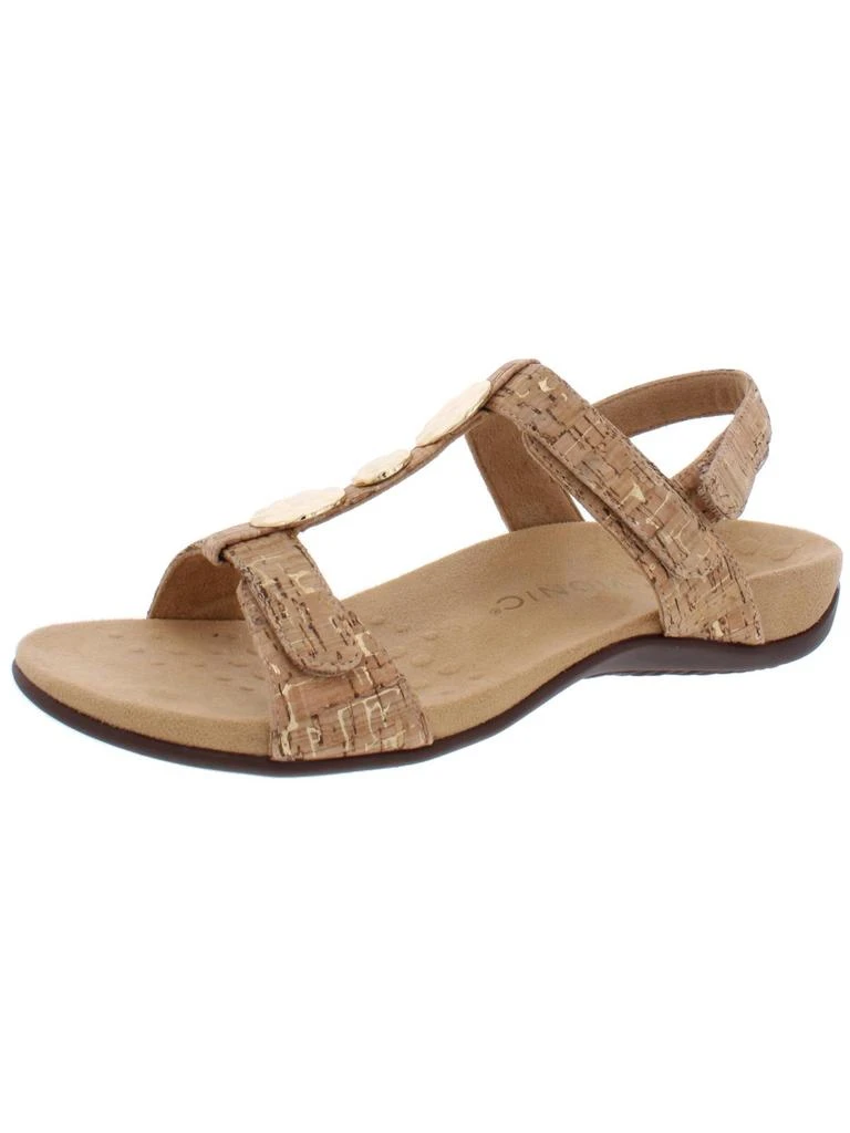 VIONIC Farra Womens Patent Leather Wedge Sandals 4