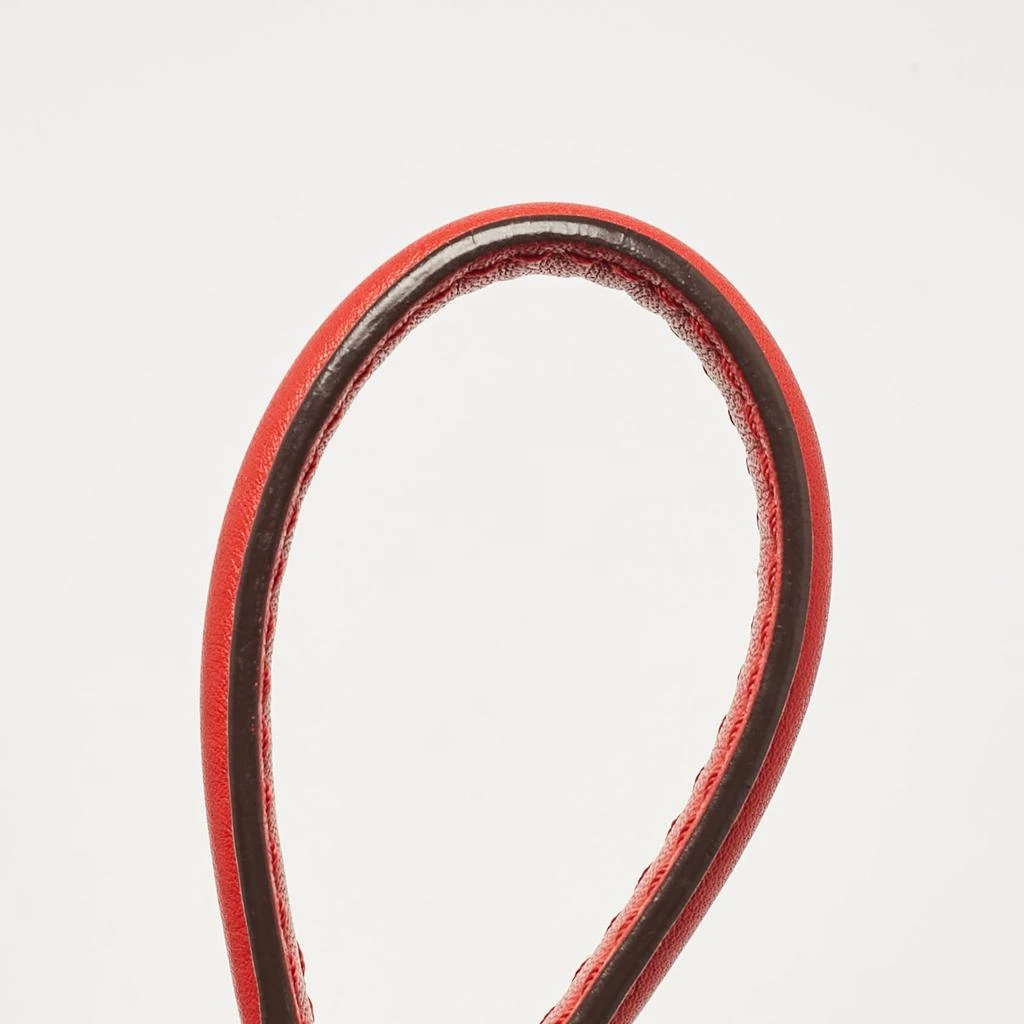 Carolina Herrera  Red Leather Flap Chain Shoulder Bag 4