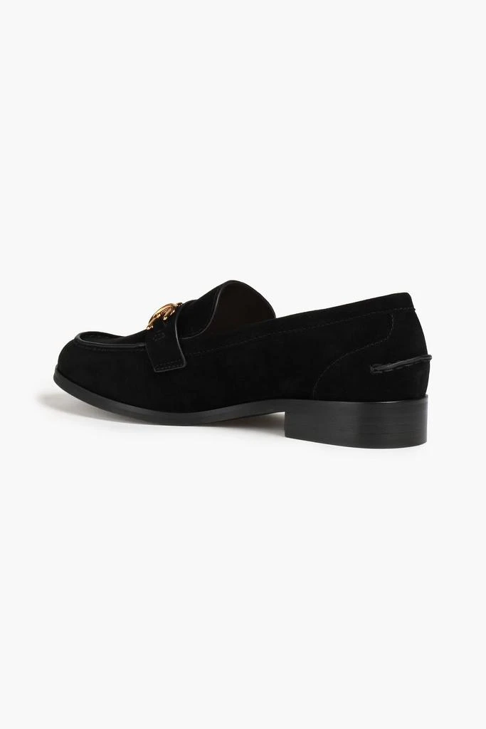 STUART WEITZMAN Owen buckle-embellished suede loafers 3