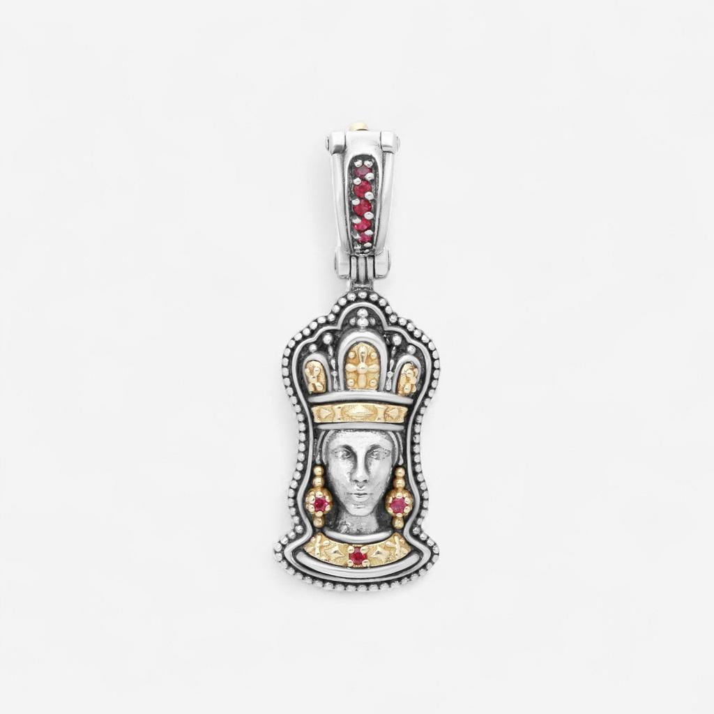Konstantino Konstantino Dome Sterling Silver & 18K Yellow Gold Corundum Pendant MEKJ739-538