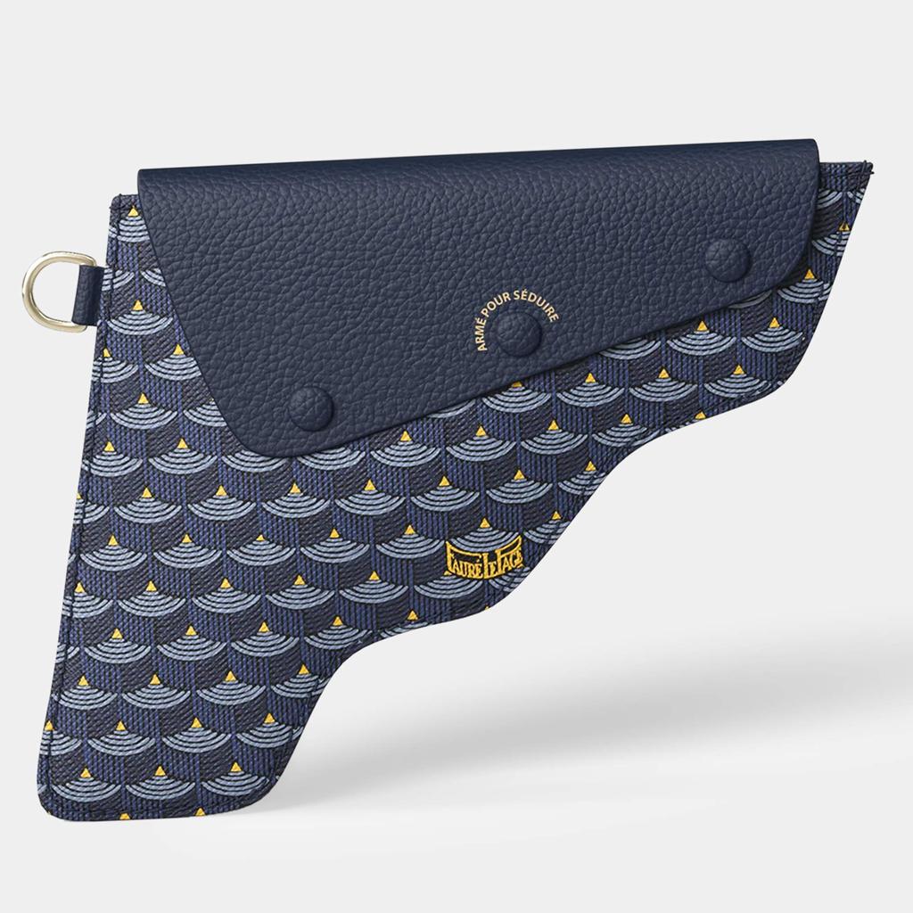 Faure Le Page Faure Le Page Navy Blue Leather Pochete