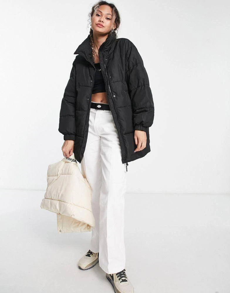 Sixth June Sixth June oversized longline puffer jacket with contrast removable gilet 3