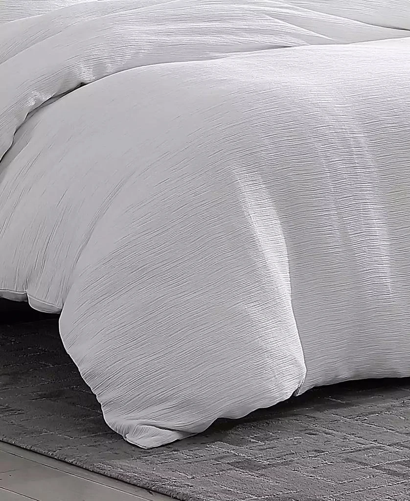 Vera Wang Solid Textured Pleats 3-Pc. Duvet Cover Set 4