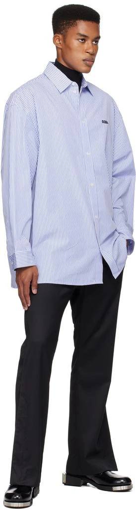 032c Blue & White Office Oversized Shirt 4