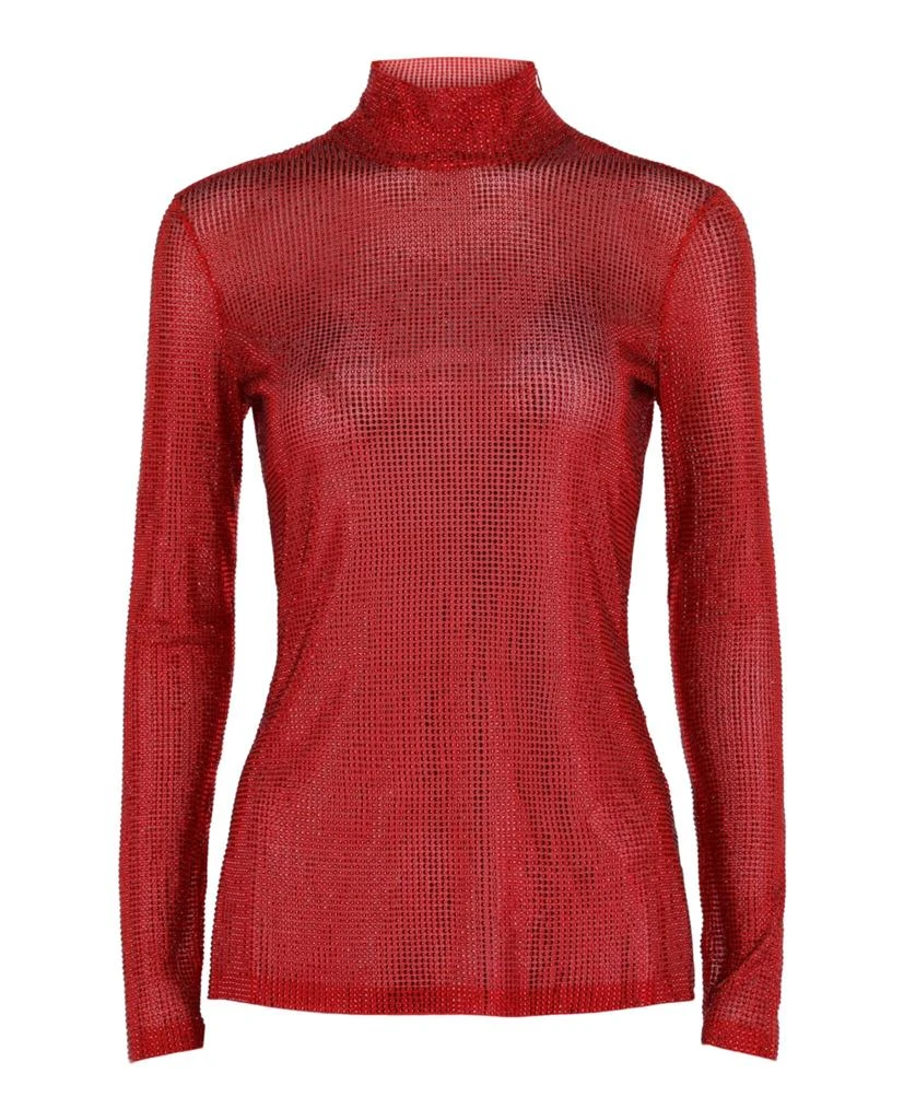 Salvatore Ferragamo Crystal-Embellished Long Sleeve Top 1
